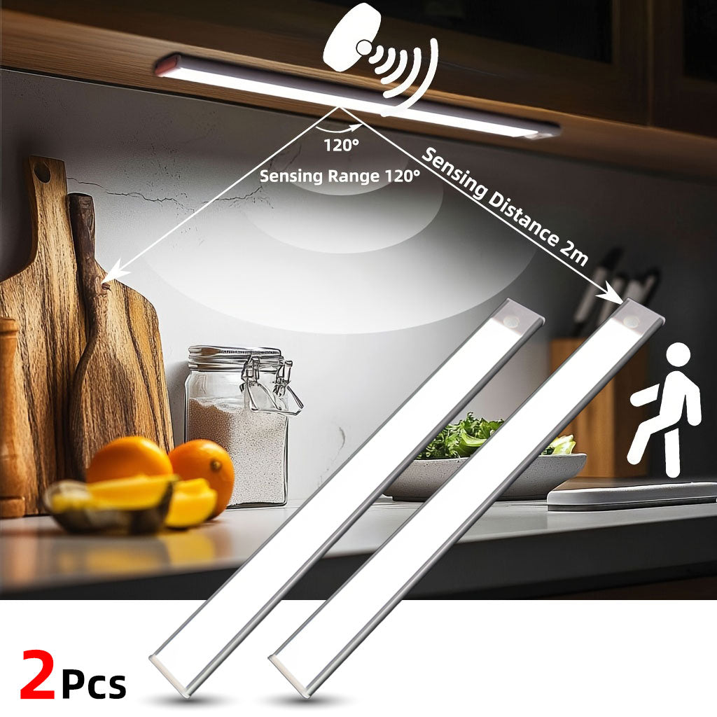 [2-Pack] Super Slim Under Cabinet Lights Motion Sensor Ligh 3 Color Mode Warm Cool White